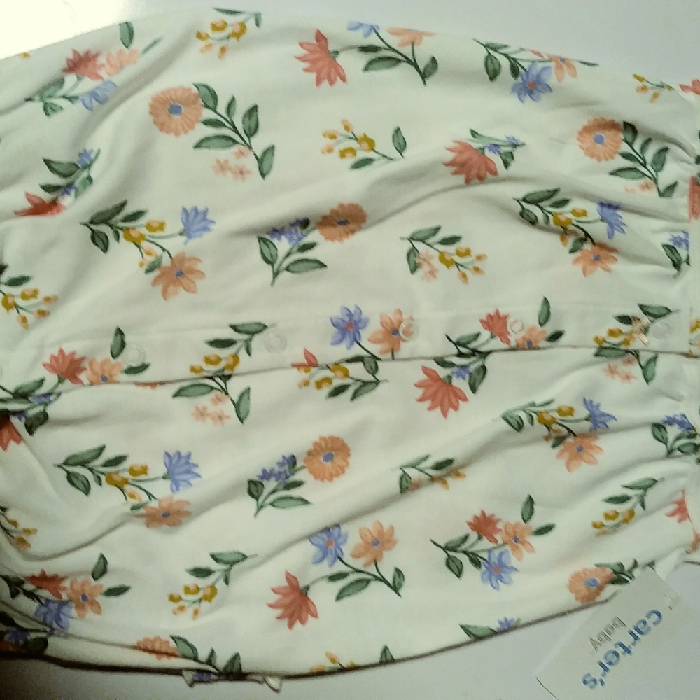 Carters Baby Girl Floral Themed Romper